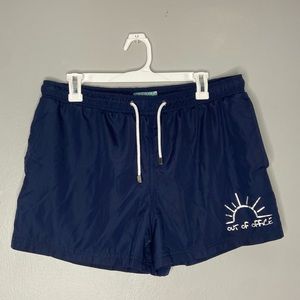 Primark "Out of Office" Blue Mens Swim Trunks D